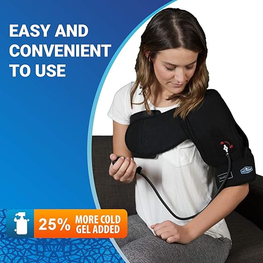 Cold Pack Compression Wrap for Hand, Wrist, Arm – by Icy Wrap - Ice Pack Therapy Cryo-Cool Flexible Treatment for Injuries, Aches, Swelling, Sprains, Inflammation