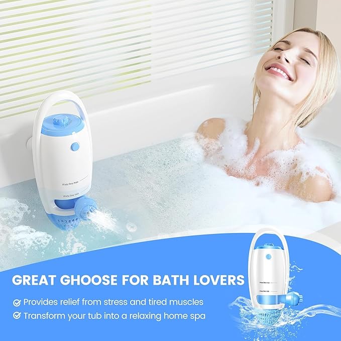 Bath Jet Spa, Bath Jet/Bubble Maker Mode, Bathtub Spa Machine Creates Soothing Bubbles and Massage, Bathtub Accessories for Relaxing Home Daily Use