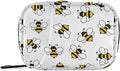 Cute Bees Pill Box 7 Day Pill Case Travel Pill Organizer Bag Container for Medicine with Zipper Portable Weekly Case Compact Size for Medicine, Vitamin, Supplement