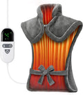 Heating Pad for Neck and Shoulders and Back, Pain Relief Electric Heating Pad Large Size 24”X33” with 4 Timers, 6 Heat Levels, Auto-Off, Mothers Day & Birthday Gifts for Women Men Mom Dad, Grey