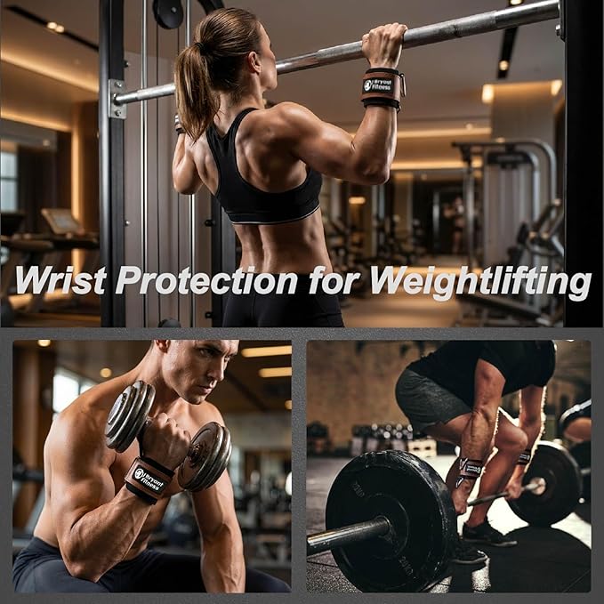 J Bryant Fitness Wrist Cuffs for Cable Machines – Heavy Duty Adjustable Wrist Straps with 7mm Neoprene Padding for Strength Training, Pull Exercises, and Forearm Support