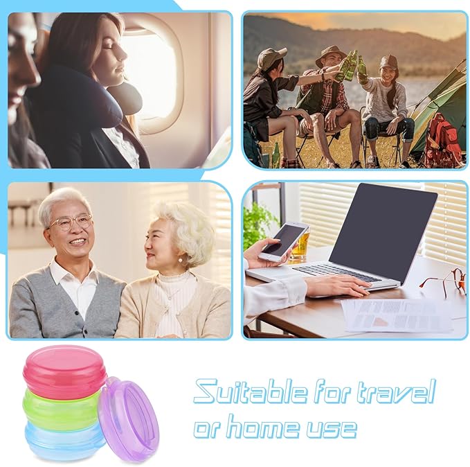4Pcs Small Pill Box Cute Portable Pill Case Travel Pills Organizer Case Medicine Dispenser Earplug Container Vitamin Holder Liver Oil Storage Case for Women Men Pocket Purse Briefcase