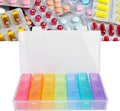 2pcs 21 Slot, Weekly Travel Organizer Portable 3 Times a Day Dispenser Pills Storage Container Case Tablet Box Dispenser Case Planner