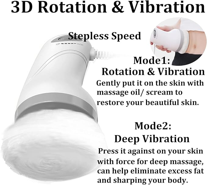 Body Sculpting Machine Electric Cellulite Massager 6 Pads, Handheld Full Body Massage Machine for Back/Abdomen/Butt/Leg/Arms Deep Massage Relax, Rotaion Vibration Anti Cellulite