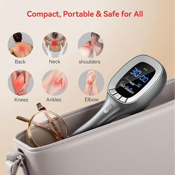Cold Red Light Therapy Device – Dual Wavelength 808nm & 650nm Red Light Therapy Wand – Handheld Infrared Light Therapy for Body, Knee, Shoulder, Back, Muscles, Joints and Pets