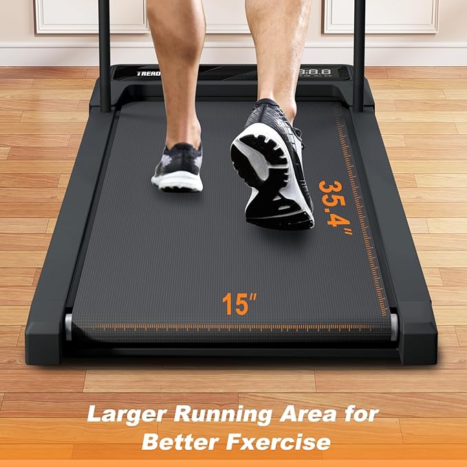 Treadmill Walking Pad with Handle, Walking Pad with 0-10% Incline, 3-in-1 Portable Under Desk Treadmill for Home Office Use, Large Screen, Remote Control, Powerful Motor