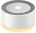 Kipcush White Noise Machine with Night Light – Nursery Sound Machine with Soft Non-Glare Lamp, 30 Soothing Sounds, 8 Color Lights, Up to 8-Hour Timer for Baby & Adults