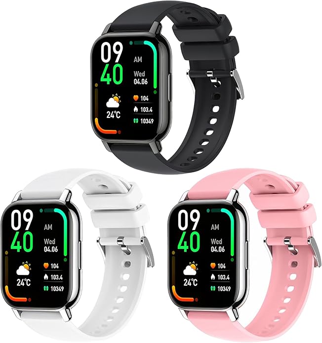 Harikiri 22mm Silicone Bands Compatible with Popglory/Fitpolo/FITVII/Gydom/Woneligo/ENOMIR/TOOBUR/Veryfit/Poounur/RUIMEN,Quick Release Watch Strap for Men Women
