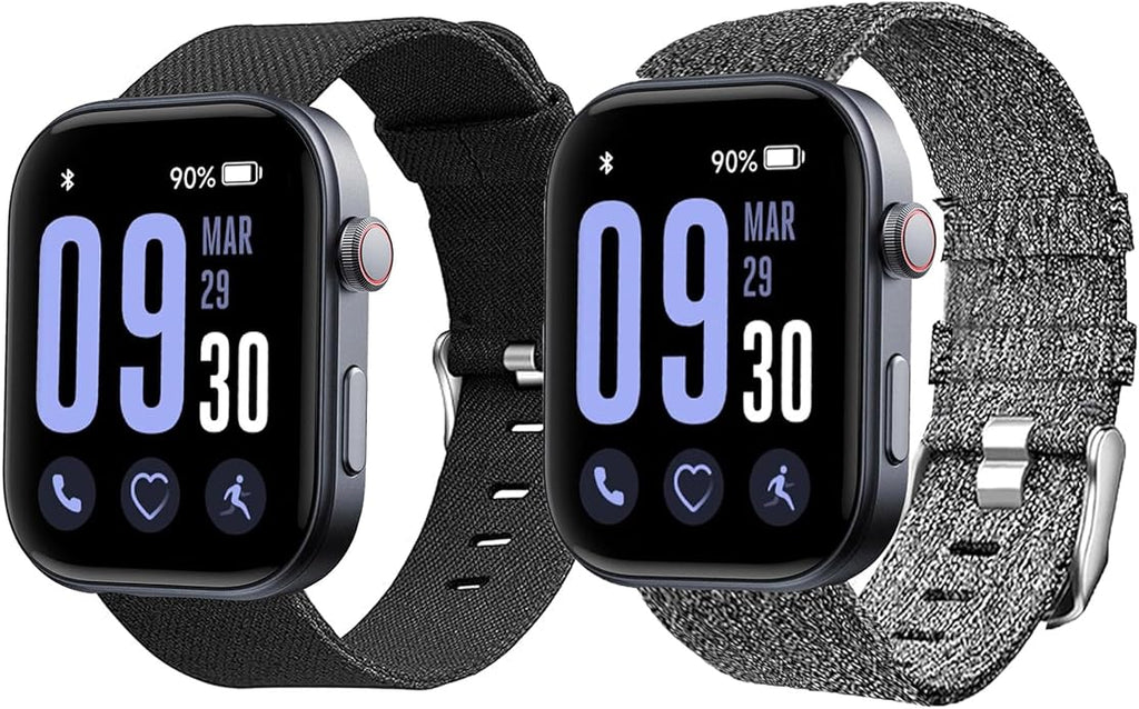 Lamshaw GTX12 Smart Watches Band, 22mm Breathable Nylon Woven Fabric Replacement Accessory Strap Compatible for Fitpolo GTX12, ENOMIR GTX12, Tensky GTX12, uaue T60, QXQ T60, QCOQ T60 Smart Watches
