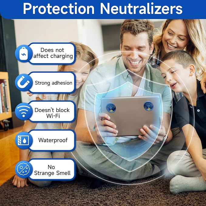 10 Pcs Phone Protection Stickers Neutralizers for Smart Phones/Tablets/Laptops/Computer/WiFi/Priner/TV Electronic Devices