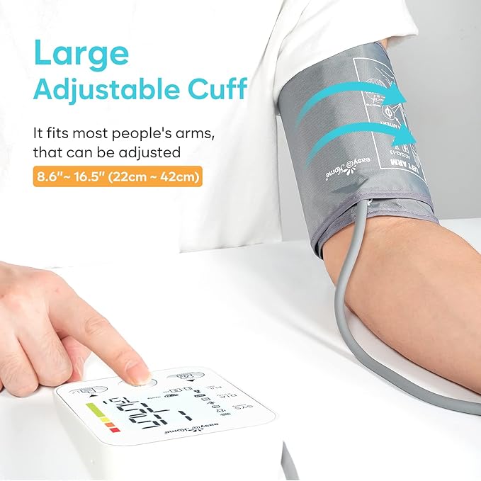 Easy@Home Blood Pressure Monitor: Easy@Home Bluetooth Smart Large Cuff BP Monitor | Digital Sphygmomanometer | iOS & Android APP | EBP08B