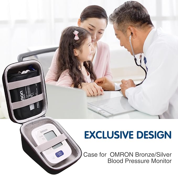 LTGEM Blood Pressure Monitor Case Compatible with OMRON Bronze BP5100 / BP5000 / 5 Series BP742N / BP7200 Blood Pressure Monitor, Pink(Case Only)