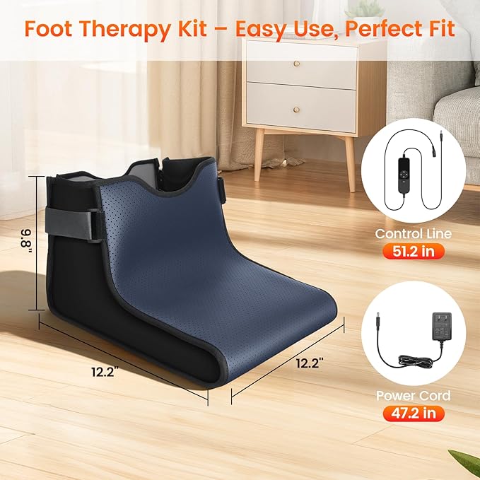 LIGHTIUM Red Light Therapy for Feet – 630 LED Chips, Dual Wavelength (660nm+850nm) Infrared Red Light Therapy for Foot & Ankle Pain Relief, Full Coverage Neuropathy Support, Adjustable Modes & Timer