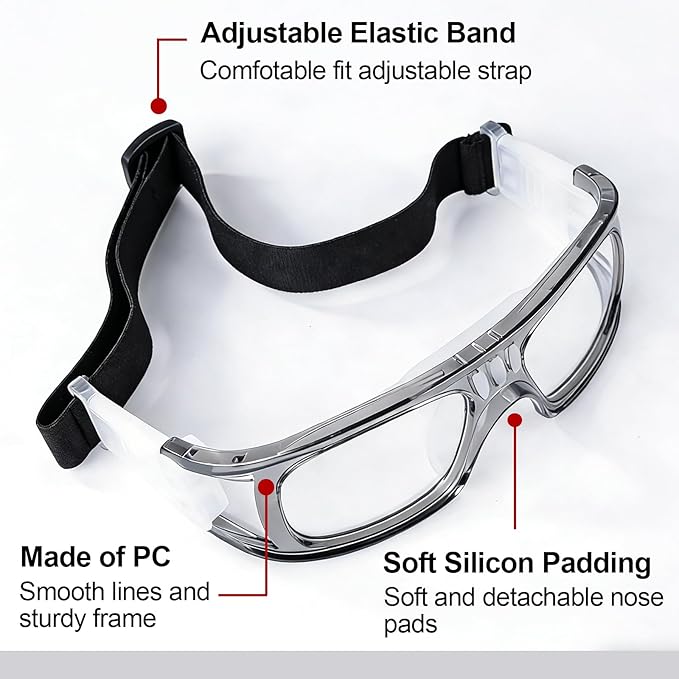 Andux Unisex Sports Glasses Anti Fog Goggles for Basketball Dribbling, Lacrosse, Eye Training LQYJ-01