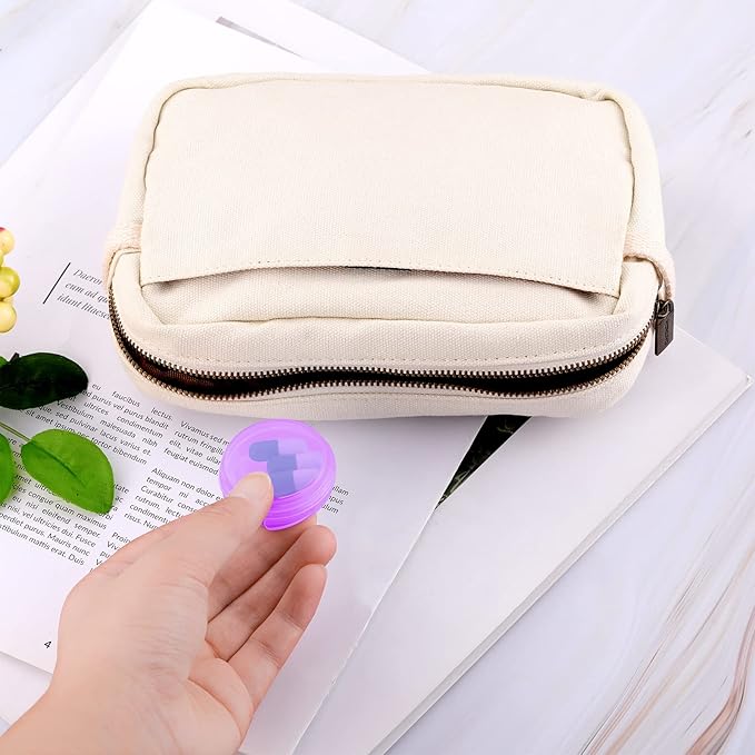 Patelai 6 Packs Small Pill Organizer Box, Travel Pill Container Portable Daily Mini Medicine Case Holder for Pocket Purse Briefcase Cod Liver Oil Jewelry Beads Earplug Storage Box(Transparent)