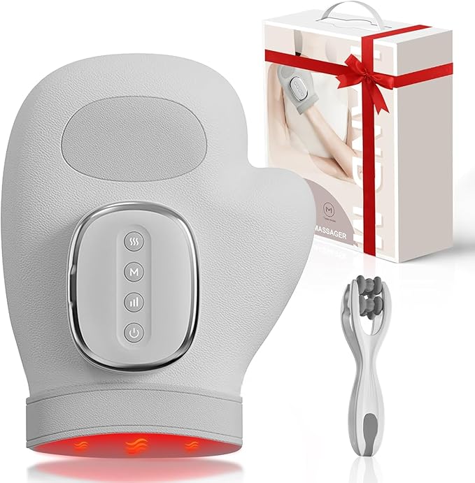 Hand Massager,Cordless Hand Massager with Heat & Compression for Arthritis, Carpal Tunnel & Finger Pain Relief-FSA/HSA Eligible,Rechargeable & Portable Gifts for Men Women
