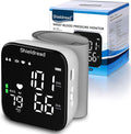 Rechargeable Blood Pressure Monitor Adult Cuff, Blood Pressure Cuff Wrist with Voice Broadcast, Blood Pressure Machine with Irregular Heartbeat, Including Travel Case & USB Cable