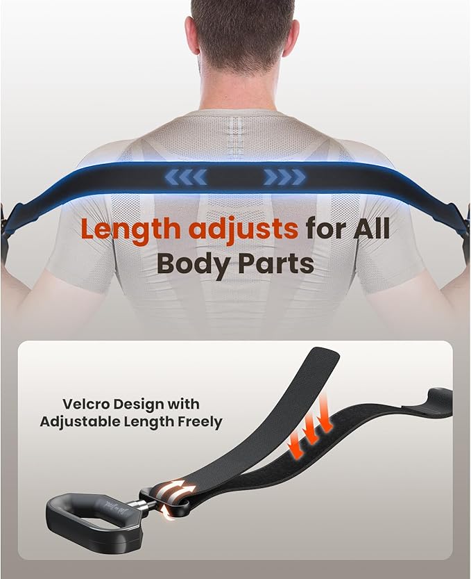 BOB AND BRAD Massage Gun with Massage Strap for Hard to Reach - Dual-Mode Percussion & Compression Massager for Muscle Recovery, Pain Relief in Back & Shoulders, FSA-HSA Eligible, Pain Relief Gift
