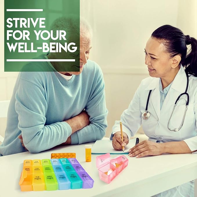 Pill Organizer 3 Times A Day, Pill Box, Medicine Organizer, Weekly Pill Organizer, Pill Container, Vitamin Organizer, Travel Pill Container, Medication Organizer Pill Holder, Small Pill Organizer