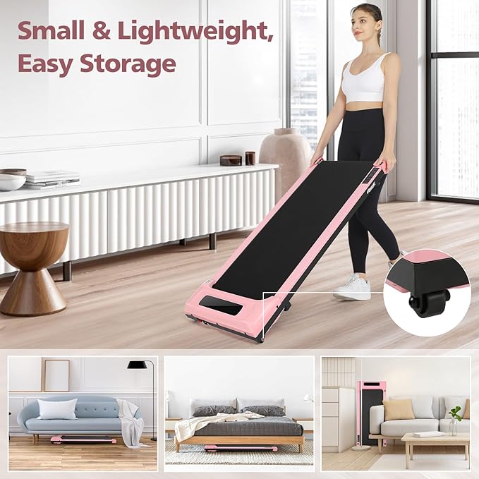 Walking Pad Treadmill, Funmily 2.5hp Under Desk Treadmill for Home/Office, 2026 Upgrade 3-in-1 Portable Treadmills with App, Remote Control, LED Display, 300 Lb Capacity