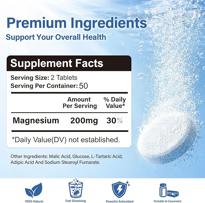 H2 Molecular Hydrogen Tablets with Magnesium - 100 Tablets Hydrogen Water Tablets for Athletic Recovery, Energy & Cellular Health – Lemon & Raspberry Variety