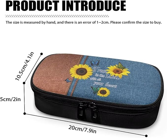 Diabetic Supplies Storage Bag, Portable Glucose Meter Carrying Case, Sunflower Butterfly Insulin Pen and Medication Travel Case for Glucose Meters, Insulin Pen, Test Strips, Lancets, Syringe