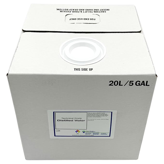 ChemWorld Technical Grade Distilled Water - 20 liters