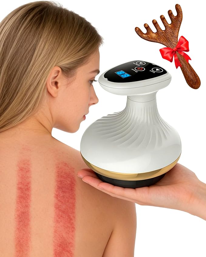 Electric Gua Sha Device for Cellulite Massage Tool, 9 Suction Levels & Heating, Handheld Massager - Negative Pressure Strong Suction,Smart Cupping Massager,Deep Massage,Firmer (1 Pcs)