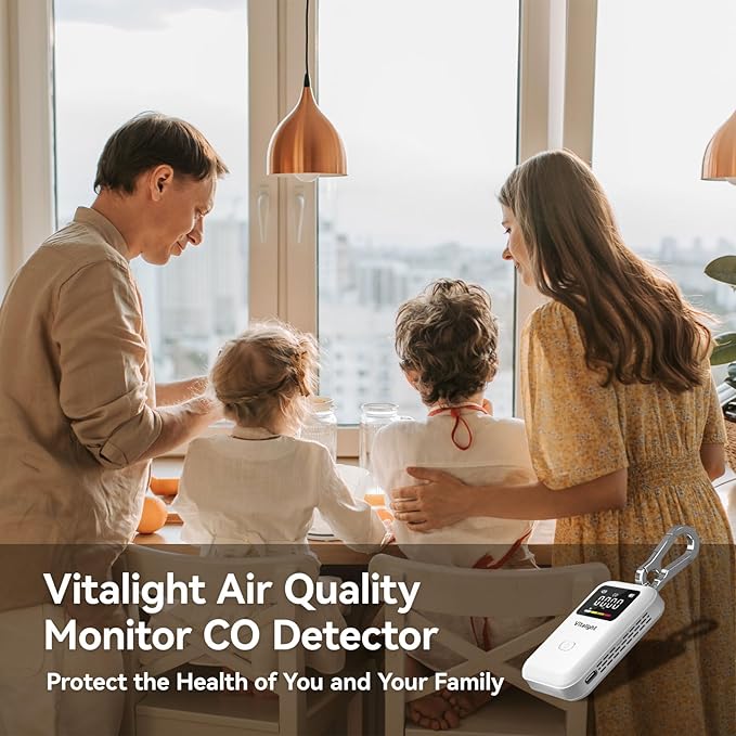 Carbon Monoxide Detector,Mini CO Detector for Travel, Air Quality Monitor,Stylish and Lightweight CO Monitor for Home Indoor/Outdoor
