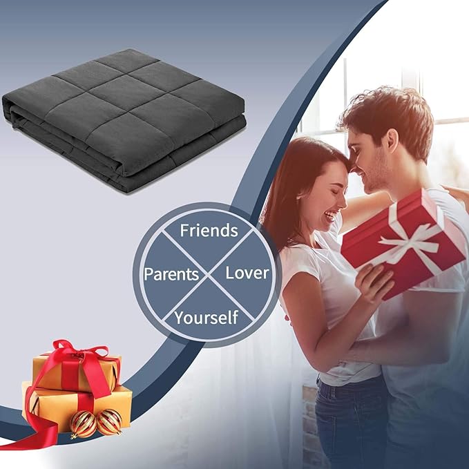 Weighted Blanket 15lbs 48"x72" Full Size for Adults, Heavy Blanket with Premium Glass Beads, Soft Microfiber Material & Breathable for All-Season Comfort (48"x72"15lbs)