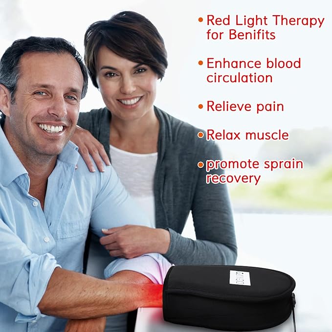 Red Light Therapy Device Mitten with 880nm Infrared Light Therapy Pulse Mode for Hand Finger Body, New Flat LED Lights Pain Relief Muscle Relax Home Office Use Gift for Men & Women