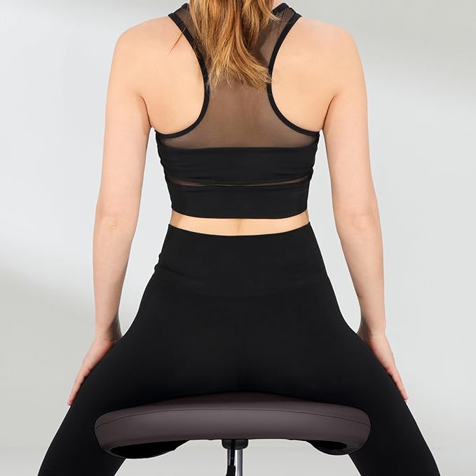 Master Massage Ergonomic Saddle Chair-Saddle Stool- Hydraulic Swivel Rolling Chair-Salon Clinical Tattoo Dentist Clinic Stool, Spas, Salons Stools, Workshop Office-Coffee