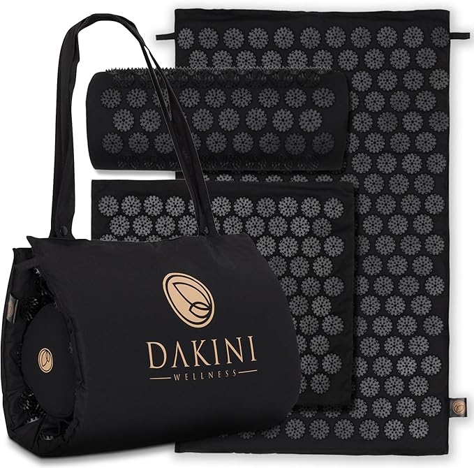 Dakini Acupressure Mat and Pillow Set with Mini Pad - Acupuncture Mat Full Body Pain Relief