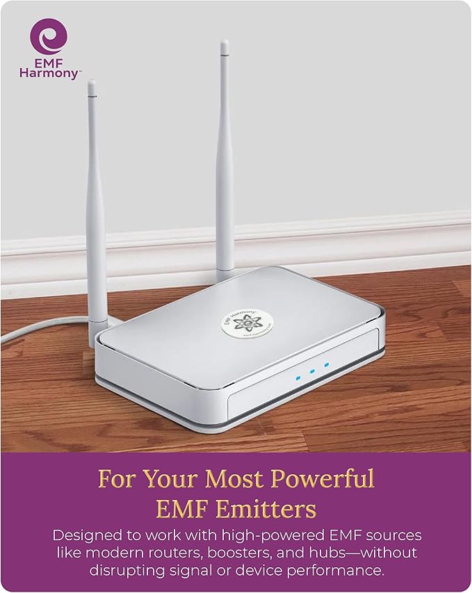 EMF Harmony Harmonizer Ultra Wi-Fi Shield – Stainless Steel Energy Balancing Accessory for Wireless Spaces – Protection Sticker for Routers & Devices, No Setup Needed (1 Pack)