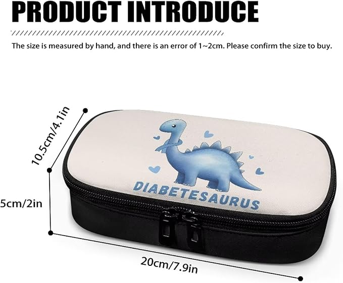 Rnyleeg Cute Dinosaur Bag for Diabetic Supplies Small Insulin Cooler Travel Case Portable Insulin Bags for Traveling Diabetic Bags for Supplies