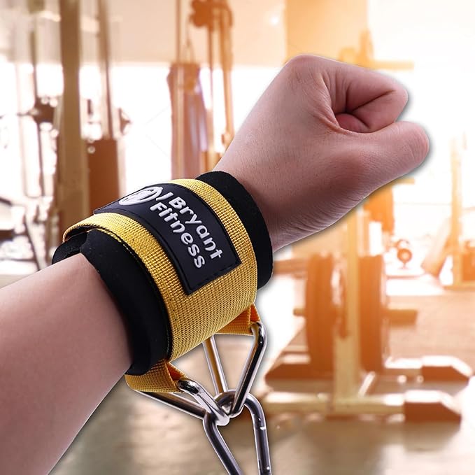 J Bryant Fitness Wrist Cuffs for Cable Machines – Heavy Duty Adjustable Wrist Straps with 7mm Neoprene Padding for Strength Training, Pull Exercises, and Forearm Support