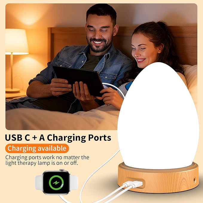 Light Therapy Lamp, 10000 Lux Sunlight Lamp with Remote Control, 3 Color & 5 Levels Brightness, 4 Timer & Memory Function, Daylight Lamp for Home, Office, Happy Life, 12V2A Adapter Included