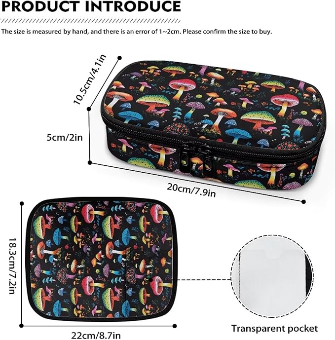 Novelty Mushroom Insulin Cooler Travel Case, Expandable Insulated Diabetic Bag Portable Medication Cooler Bag for Insulin Pens and Blood Glucose Monitor Supplies