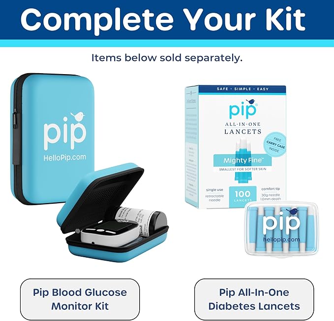 Pip V1 Blood Glucose Test Strips for Diabetes - 200 Count Value Pack | Diabetic Test Strips for Blood Sugar Testing | Compatible with Pip V1 Glucose Monitor | Essential Supplies for Daily Care
