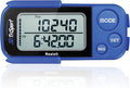 Realalt 3DTriSport 3D Walking Pedometer with Clip & Strap, Accurate Step Counter with 30-Day Memory, Distance in Miles/KM with Large Display Perfect for Seniors & Beginners, eBook Included