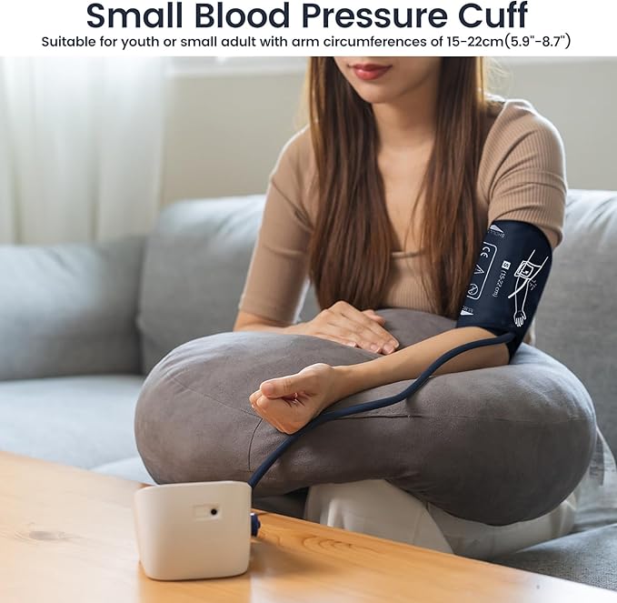 Small Blood Pressure Cuff for Pediatric/Kids, Child Blood Pressure Cuff(15-22cm) with 6 Different Blood Pressure Connectors are Compatible with Almost All Bp Monitors