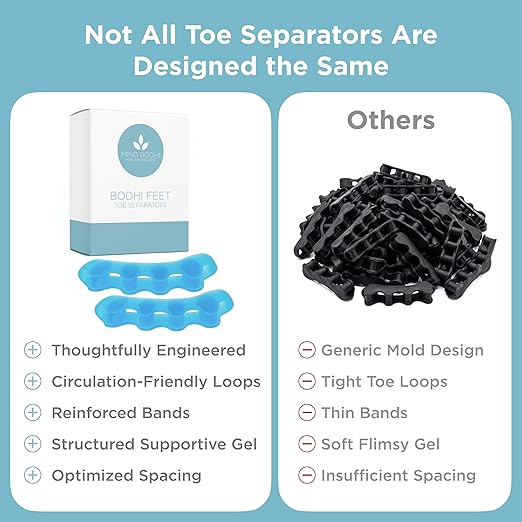 Mind Bodhi Toe Separators/Toe Spacers - For Men and Women - Regular Size – White