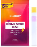 Drink Safety Test Strips, 20 Tests – Detect Harmful Substances in Seconds – Portable Personal Security Kit for Clubs and Parties – Compliant with California Law