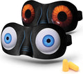 SkiBeau Cute 3D Sleeping Eye Mask Funny Blindfold 2 Pack Travel Sleep Masks Super Soft Weird Eye Cover for Men Women and Kids