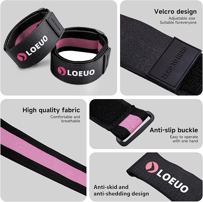 Booty Bands for Working Out Glutes, Adjustable Blood Flow Restriction Bands with Non Slip for Workout Butt & Thigh Building, Occlusion Bands for Women and Men Glutes Easy to Carry