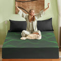 Bamboo Viscose Grounding Sheets, 10% Silver Infused Grounding Cooling Bed Sheets, Silky Breathable Than Cotton for Hot Sleeper, 15 Deep Pocket Grounded Fitted Sheets Only, Queen