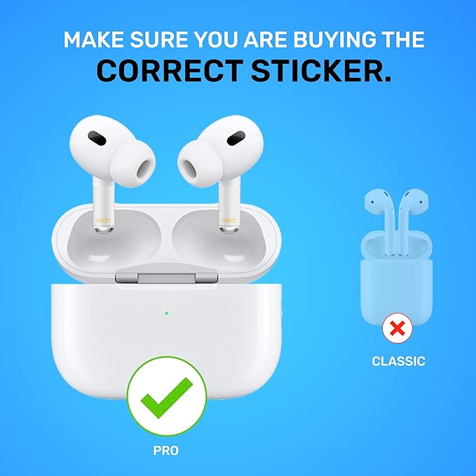 EMF Shield Sticker for AirPods – Lab-Tested Electromagnetic Wave Reduction, Made in USA, Patented for 5G & Wireless Devices, Works with All Short Stem AirPods 2nd/ 3rd/ 4th Gen – WaveBlock (1-Pack)