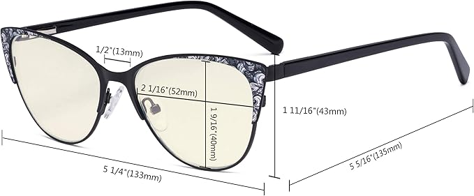 Eyekepper Oversize Ladies Butterfly Design Blue Light Glasses -Computer Screen Eyegalsses Women