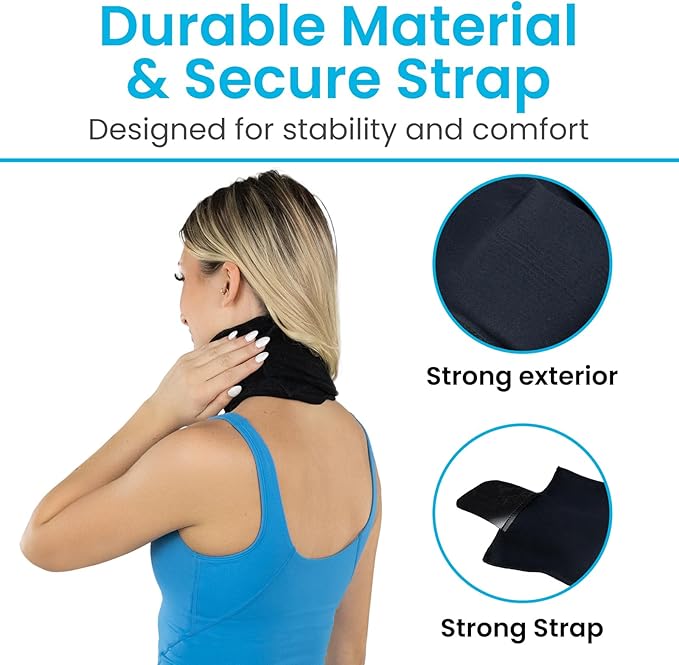 Arctic Flex Neck Ice Pack Wrap Gel - Reusable Hot & Cold Cervical Ice Pack for Neck, Shoulders, Pain Relief & Injuries - Cold Compress Cervical Wrap for Sprains, Swelling, Inflammation & Surgery
