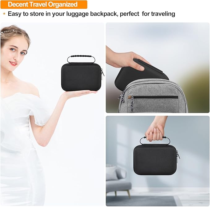Elonbo Carrying Case for iHealth Track Smart Upper Arm Blood Pressure Monitor, Wireless Bluetooth Blood Pressure Monitor Travel Protective Bag Storage Holder, Mesh Pocket fits Range Cuff, Black